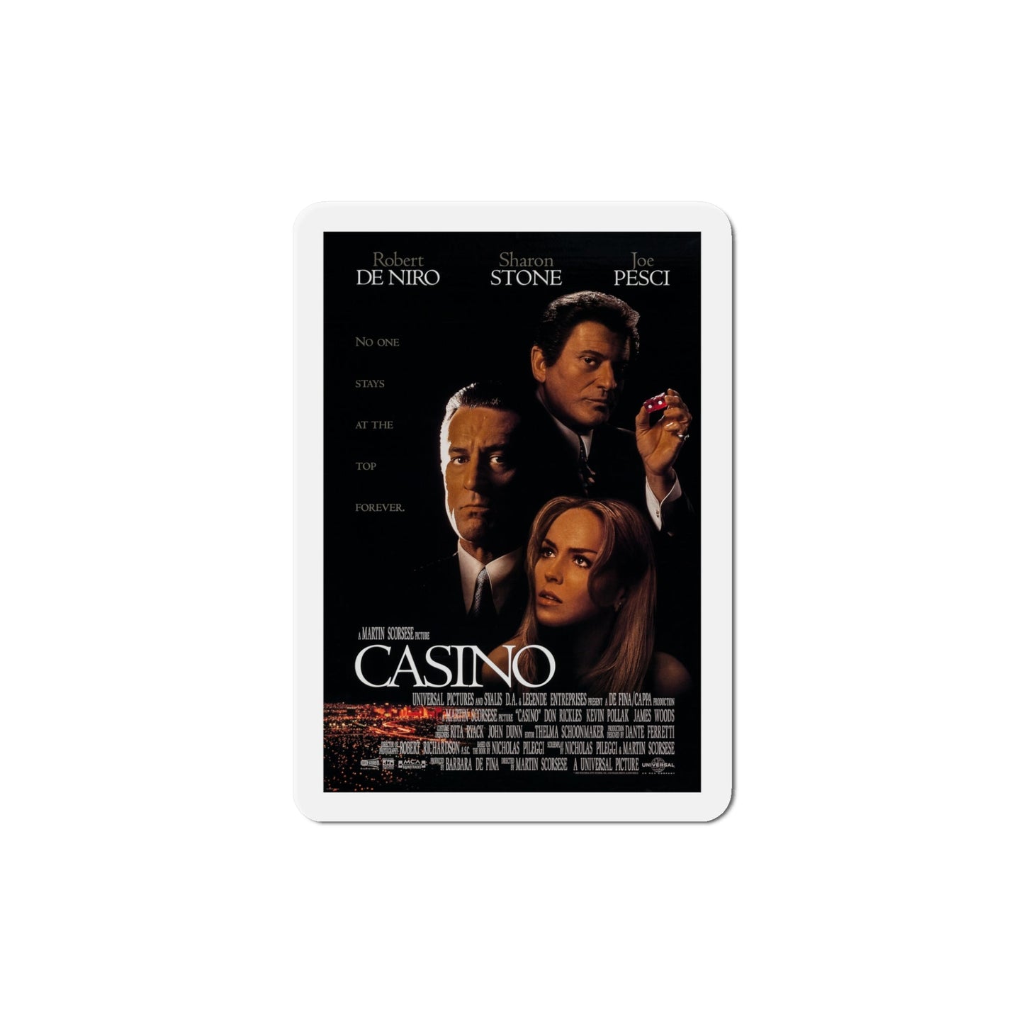 Casino 1995 Movie Poster Die-Cut Magnet-5" x 5"-The Sticker Space