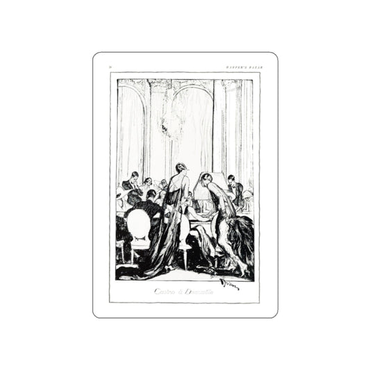 Casino a Deauville, Harper's Bazaar, July 1923 (Magazine Illustration) STICKER Vinyl Die-Cut Decal-White-The Sticker Space