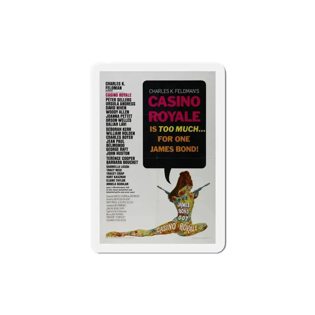 Casino Royale 1967 Movie Poster Refrigerator Magnet - The Sticker Space