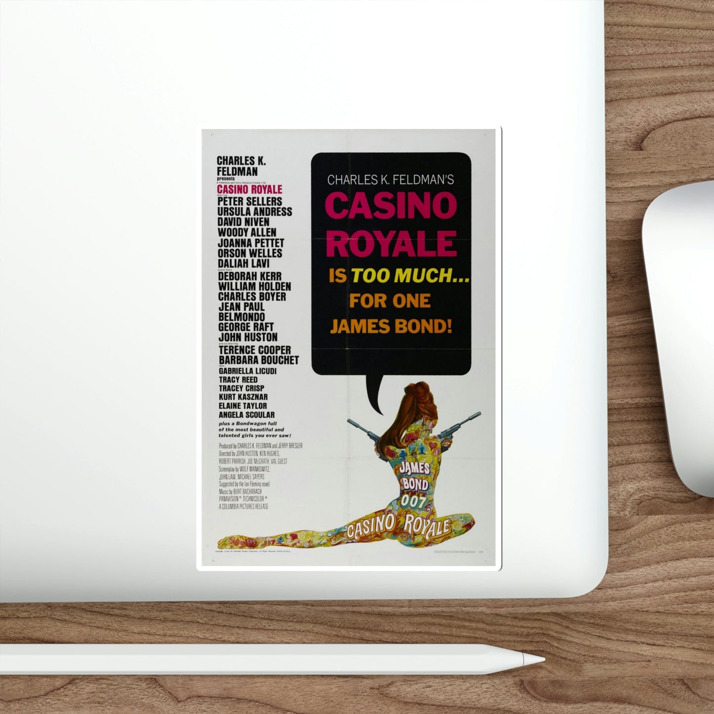 Casino Royale 1967 Movie Poster STICKER Vinyl Die-Cut Decal-The Sticker Space