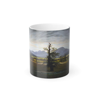 Caspar David Friedrich (1774-1840) Der einsame Baum - Oil on Canvas 1822 - Color Changing Mug 11oz-11oz-The Sticker Space