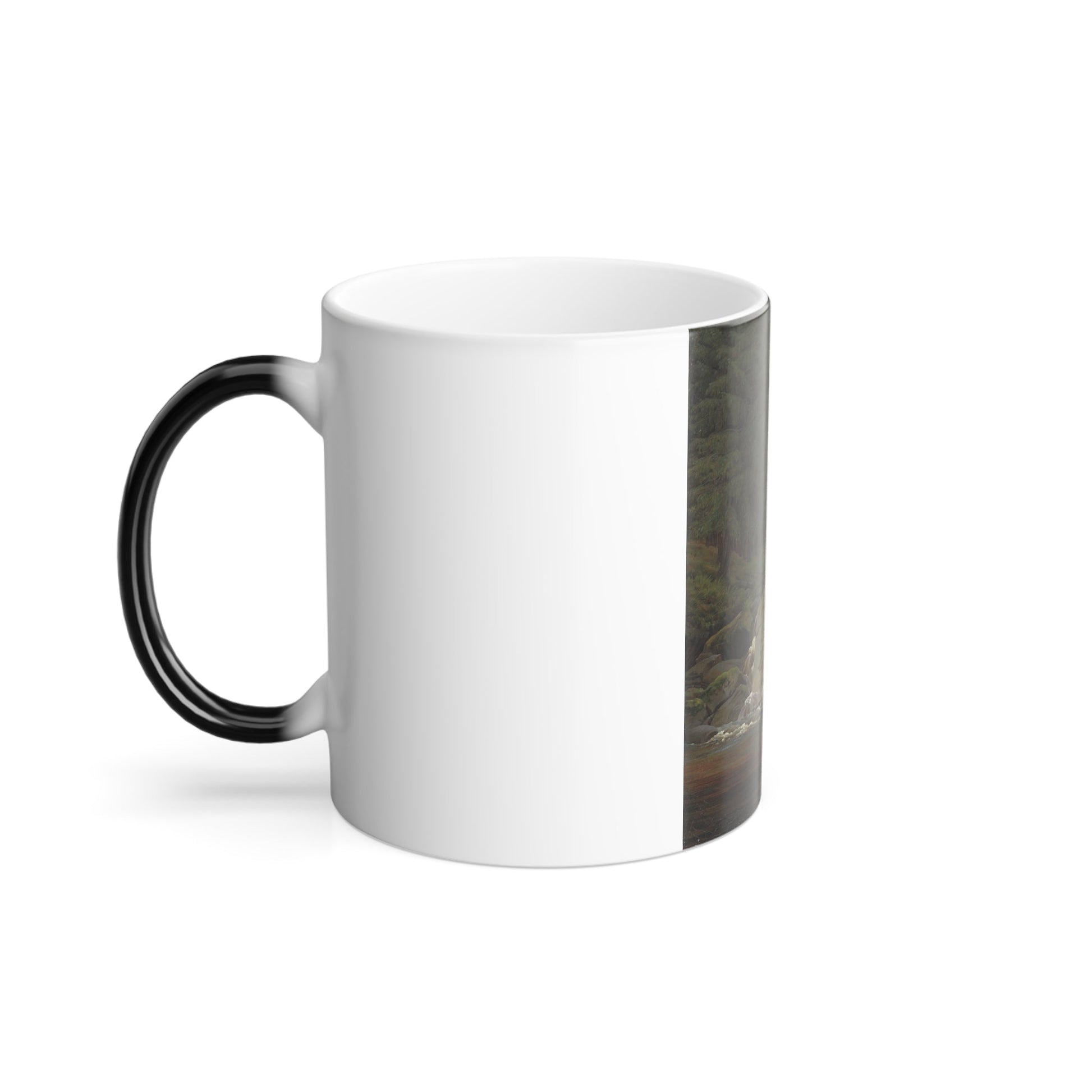 Caspar David Friedrich (1774-1840) Tannen am Wasserfall (The Evergreens by the Waterfall) - Color Changing Mug 11oz-11oz-The Sticker Space