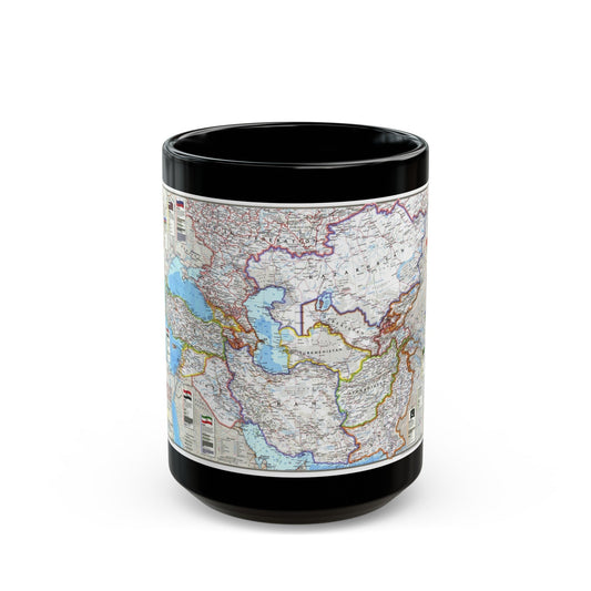 Caspian Region- Promise and Peril (1999) (Map) Black Coffee Mug-15oz-The Sticker Space