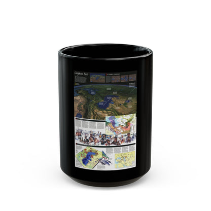 Caspian Sea (1999) (Map) Black Coffee Mug-15oz-The Sticker Space