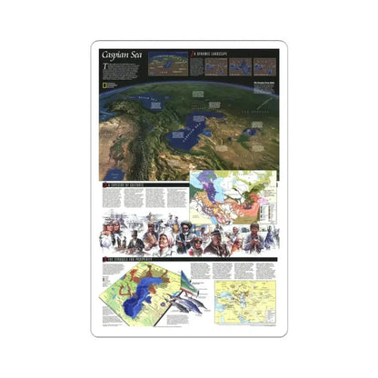 Caspian Sea (1999) (Map) STICKER Vinyl Kiss-Cut Decal 4 Inch White - The Sticker Space