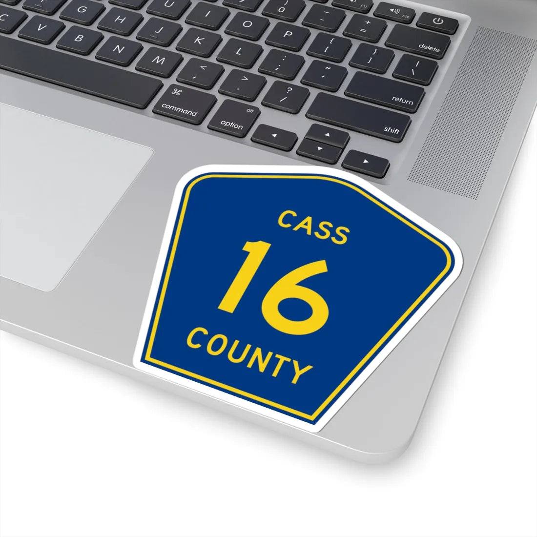 Cass County Route 16 ND (North Dakota) (Road Sign) STICKER Vinyl Kiss-Cut Decal - The Sticker Space