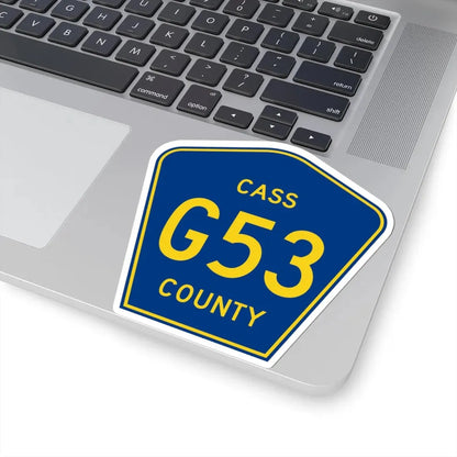 Cass County Route G53 IA (Iowa) (Road Sign) STICKER Vinyl Kiss-Cut Decal - The Sticker Space