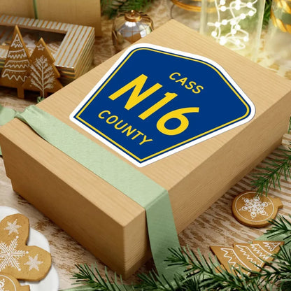 Cass County Route N16 IA (Iowa) (Road Sign) STICKER Vinyl Kiss-Cut Decal - The Sticker Space