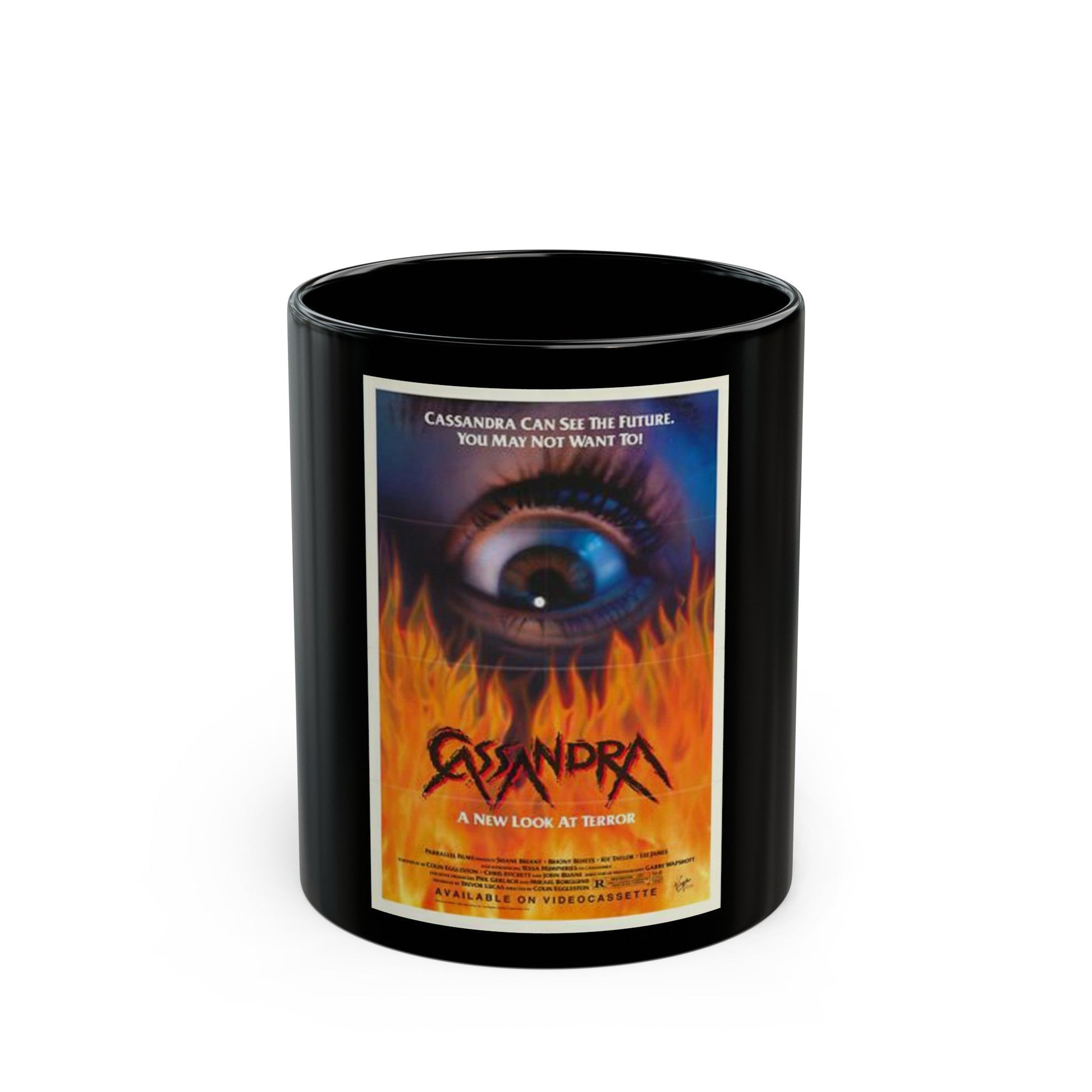 CASSANDRA 1987 Movie Poster - Black Coffee Mug-11oz-The Sticker Space