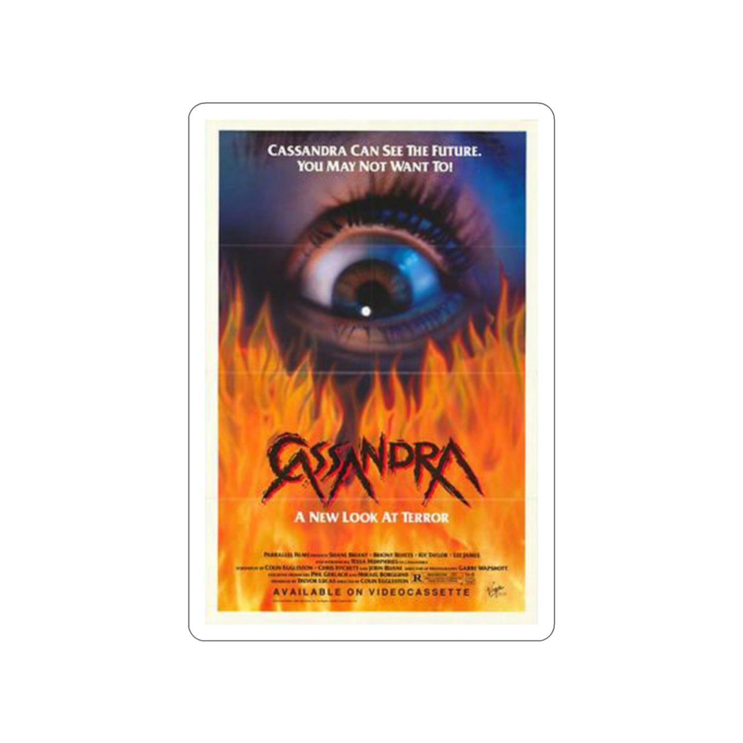 CASSANDRA 1987 Movie Poster STICKER Vinyl Die-Cut Decal-2 Inch-The Sticker Space