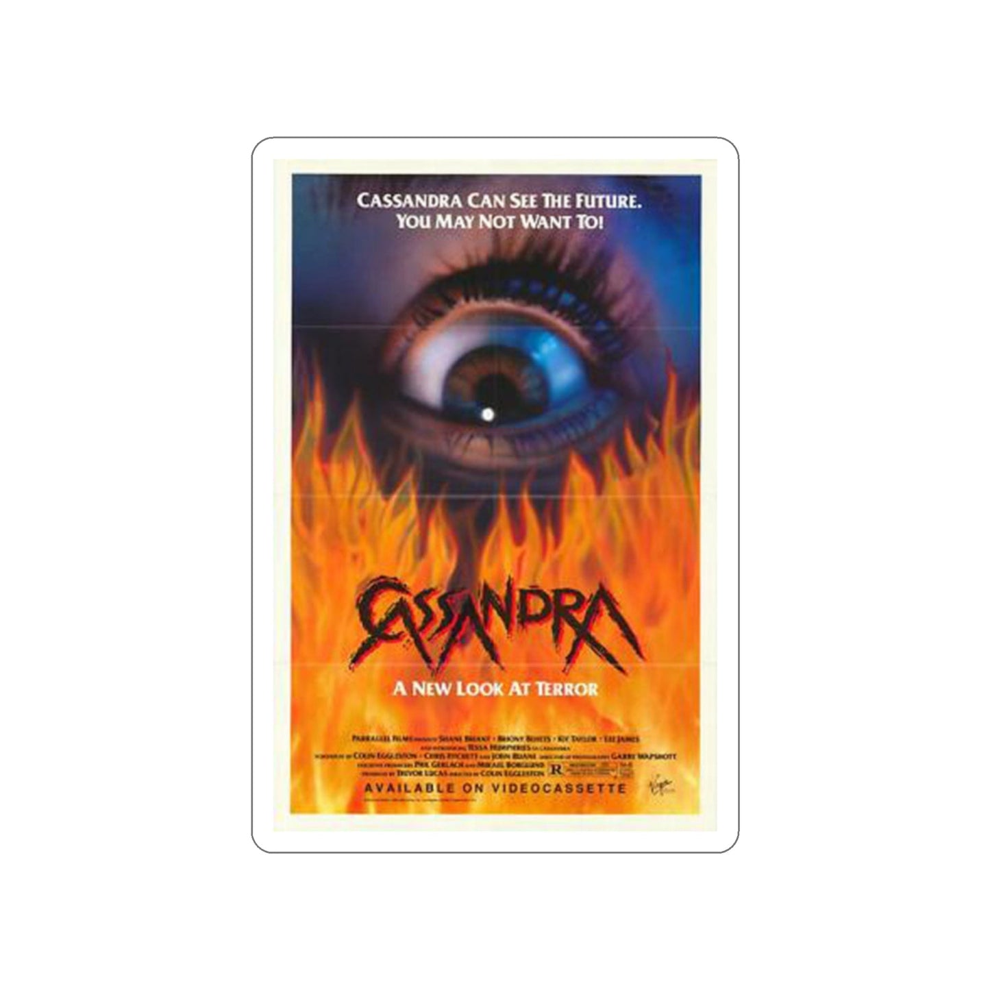 CASSANDRA 1987 Movie Poster STICKER Vinyl Die-Cut Decal-5 Inch-The Sticker Space