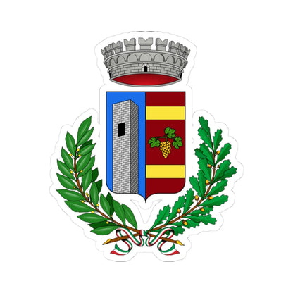 Cassinasco-Stemma (Italy) (Coat of Arms) STICKER Vinyl Kiss-Cut Decal 3 Inch White - The Sticker Space