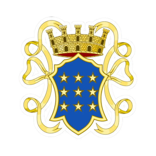 Cassino-Stemma (Italy) (Coat of Arms) STICKER Vinyl Kiss-Cut Decal 2 Inch White - The Sticker Space