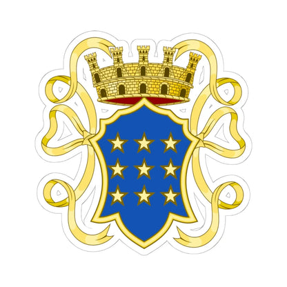 Cassino-Stemma (Italy) (Coat of Arms) STICKER Vinyl Kiss-Cut Decal 6 Inch White - The Sticker Space