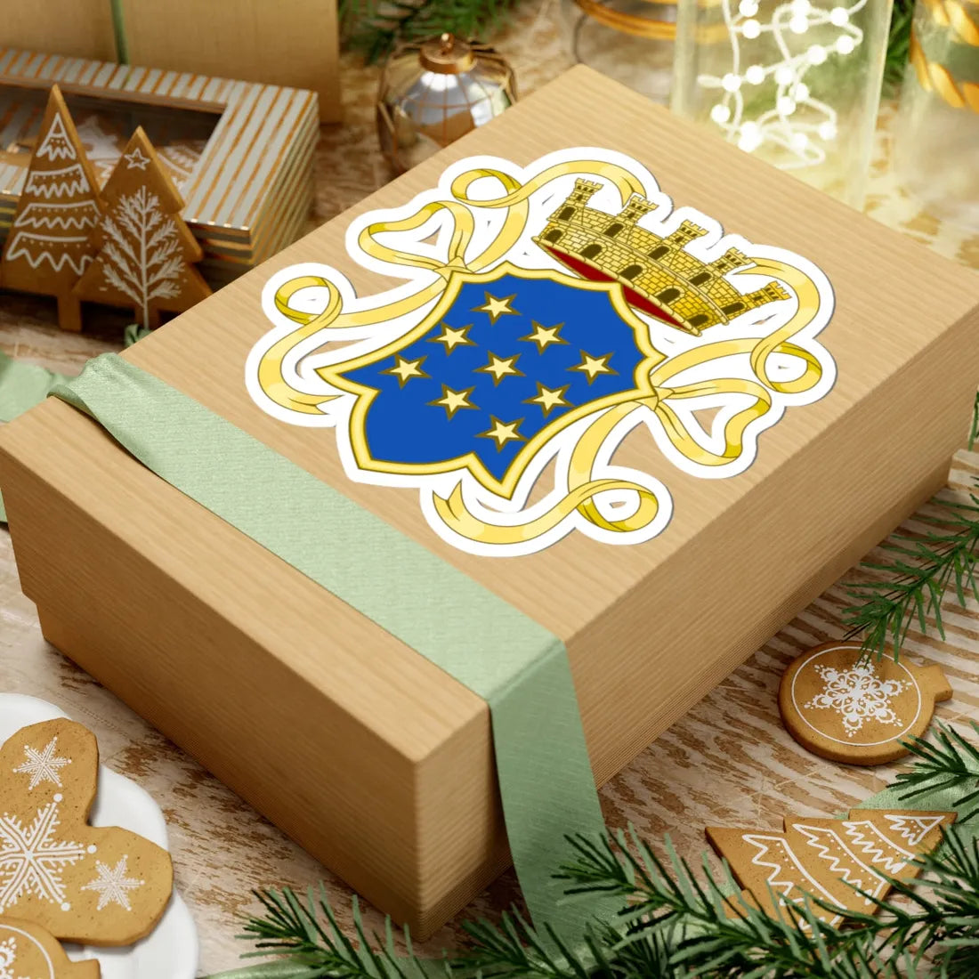 Cassino-Stemma (Italy) (Coat of Arms) STICKER Vinyl Kiss-Cut Decal - The Sticker Space