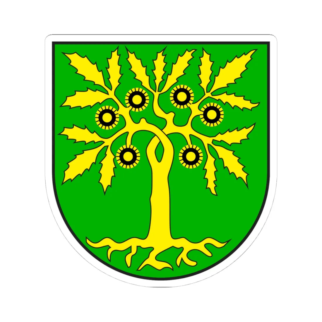Castasegna wappen (Switzerland) (Coat of Arms) STICKER Vinyl Kiss-Cut Decal 4 Inch White - The Sticker Space