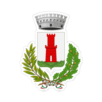 Casteldaccia-Stemma (Italy) (Coat of Arms) STICKER Vinyl Kiss-Cut Decal 6 Inch White - The Sticker Space