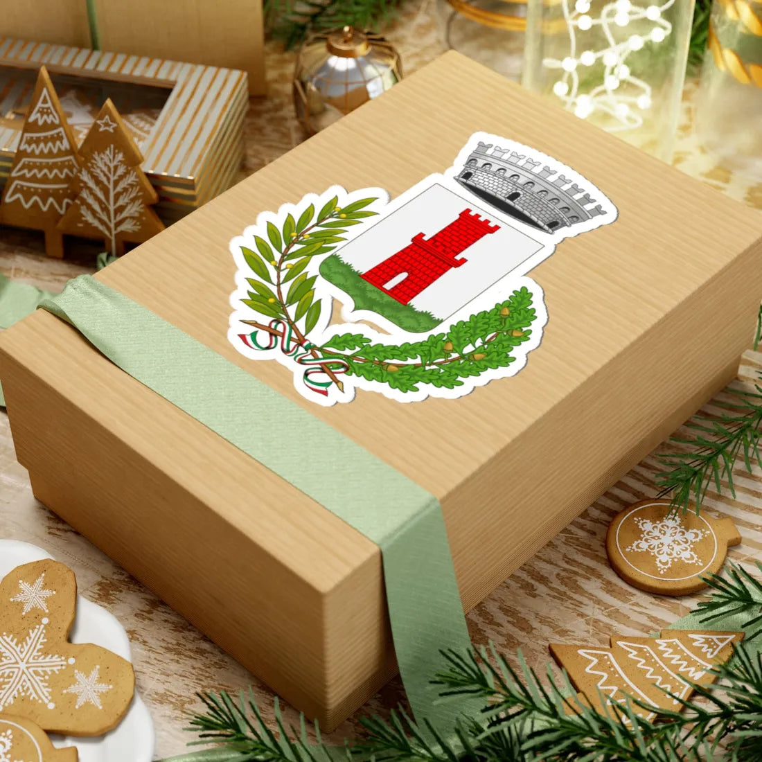 Casteldaccia-Stemma (Italy) (Coat of Arms) STICKER Vinyl Kiss-Cut Decal - The Sticker Space