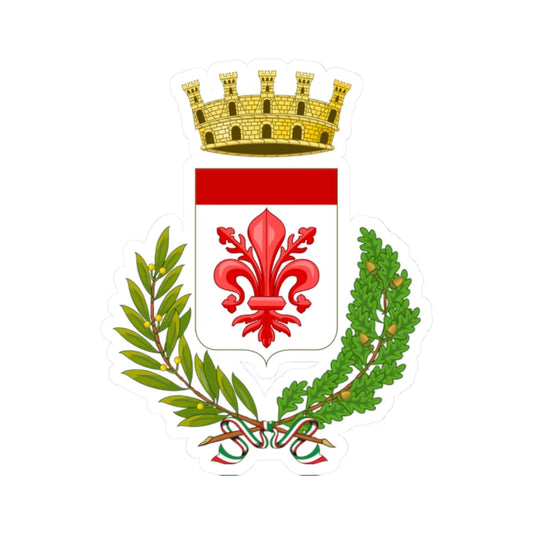 Castelfiorentino-Stemma (Italy) (Coat of Arms) STICKER Vinyl Kiss-Cut Decal 2 Inch White - The Sticker Space