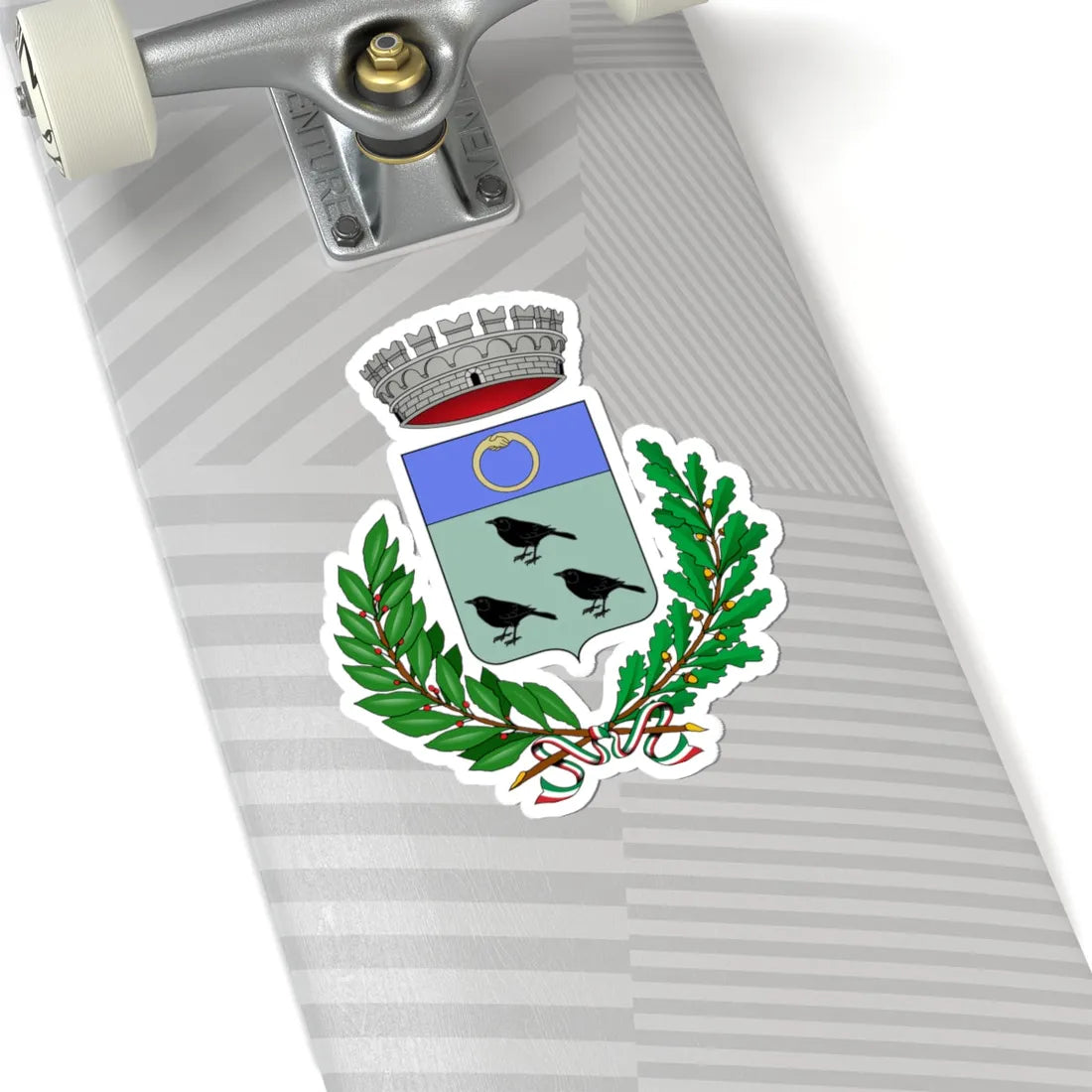 CastellAlfero-Stemma (Italy) (Coat of Arms) STICKER Vinyl Kiss-Cut Decal - The Sticker Space
