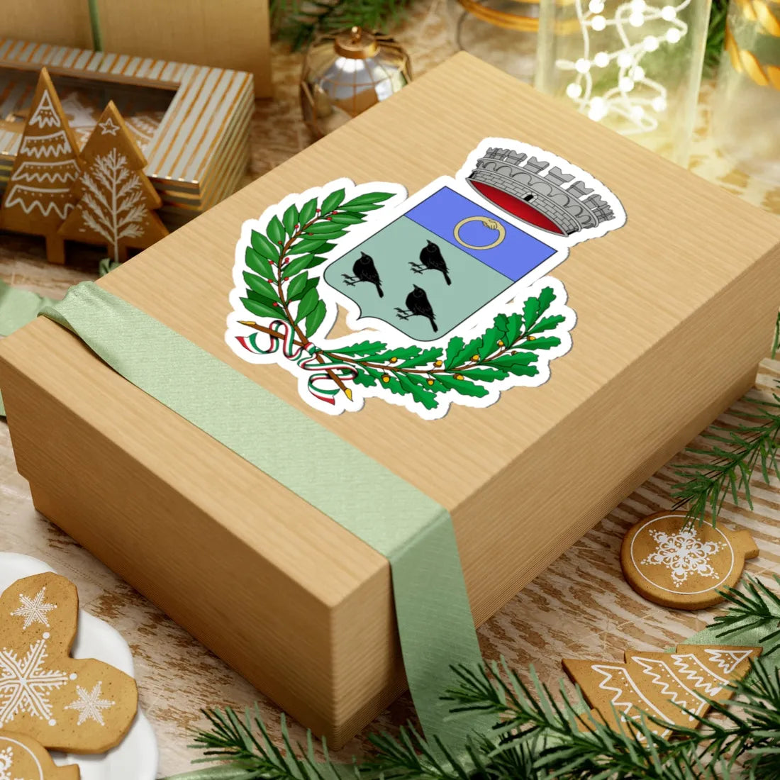 CastellAlfero-Stemma (Italy) (Coat of Arms) STICKER Vinyl Kiss-Cut Decal - The Sticker Space