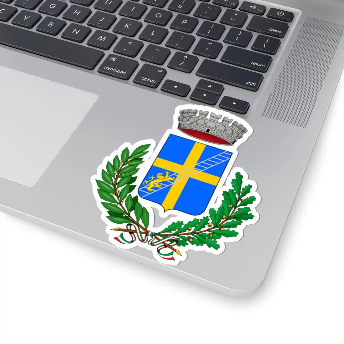 Castelletto Uzzone-Stemma (Italy) (Coat of Arms) STICKER Vinyl Kiss-Cut Decal - The Sticker Space