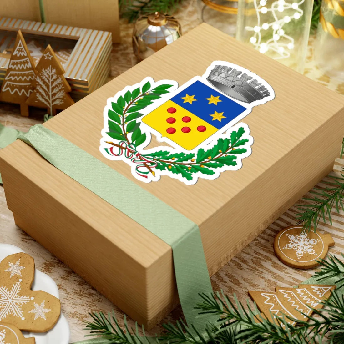 Castellina Marittima-Stemma (Italy) (Coat of Arms) STICKER Vinyl Kiss-Cut Decal - The Sticker Space