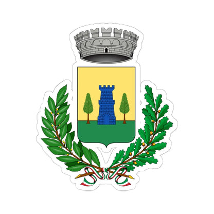 Castello di Cisterna stemma (Italy) (Coat of Arms) STICKER Vinyl Kiss-Cut Decal 6 Inch White - The Sticker Space