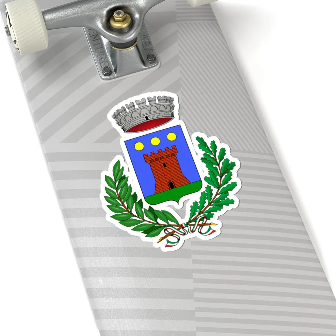 Castelnuovo Calcea-Stemma (Italy) (Coat of Arms) STICKER Vinyl Kiss-Cut Decal - The Sticker Space