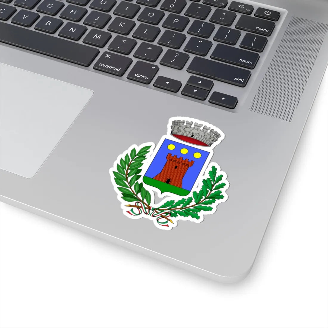 Castelnuovo Calcea-Stemma (Italy) (Coat of Arms) STICKER Vinyl Kiss-Cut Decal - The Sticker Space