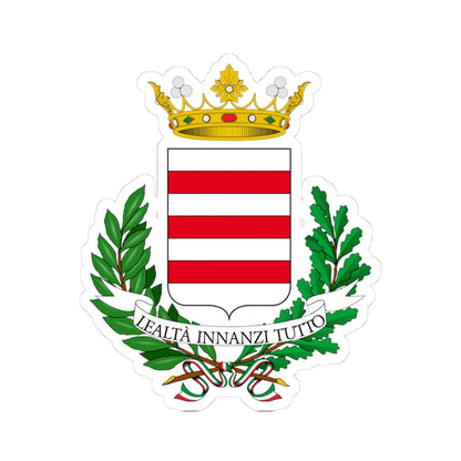 Castelnuovo Don Bosco-Stemma (Italy) (Coat of Arms) STICKER Vinyl Kiss-Cut Decal 3 Inch White - The Sticker Space