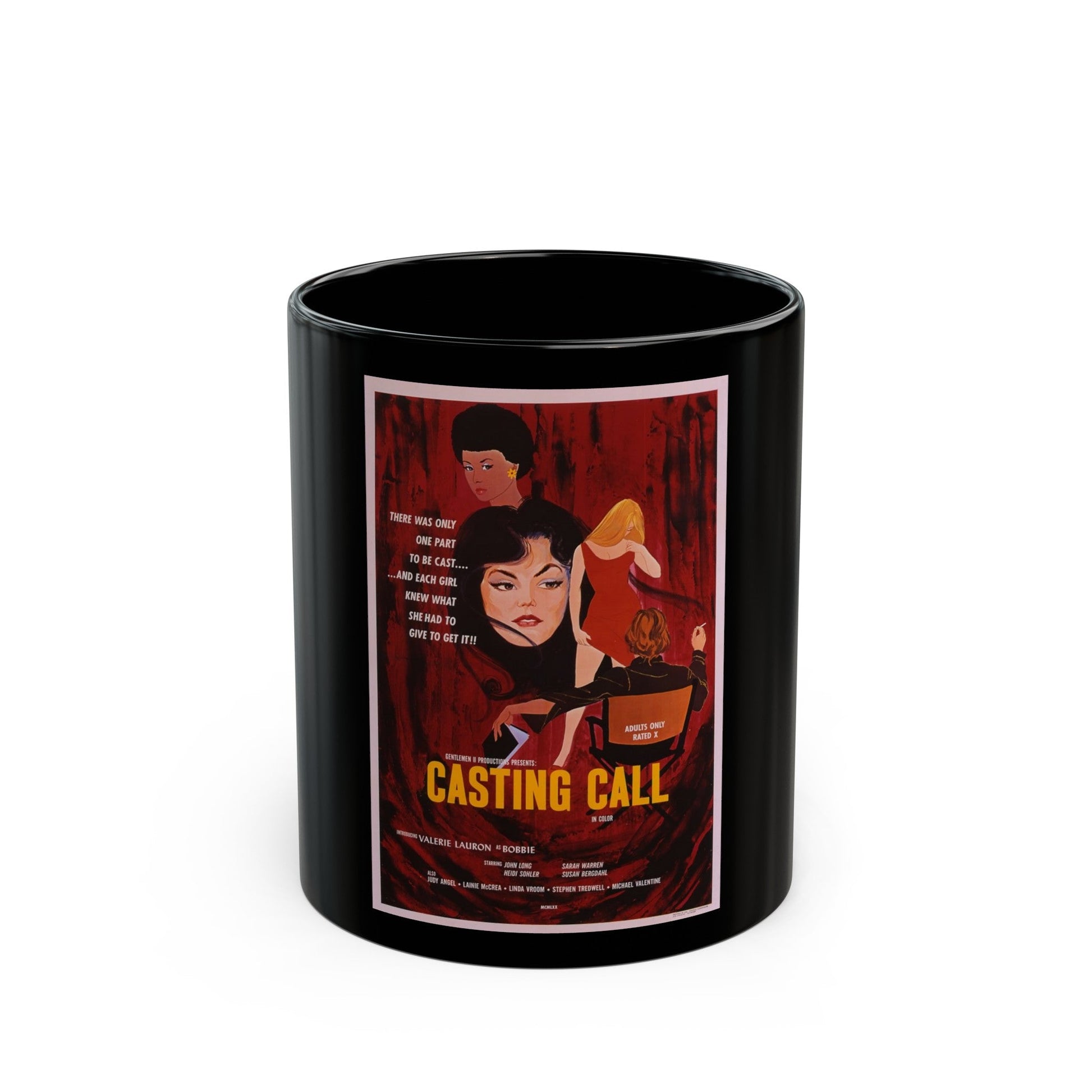 CASTING CALL 1971 Movie Poster - Black Coffee Mug-11oz-The Sticker Space