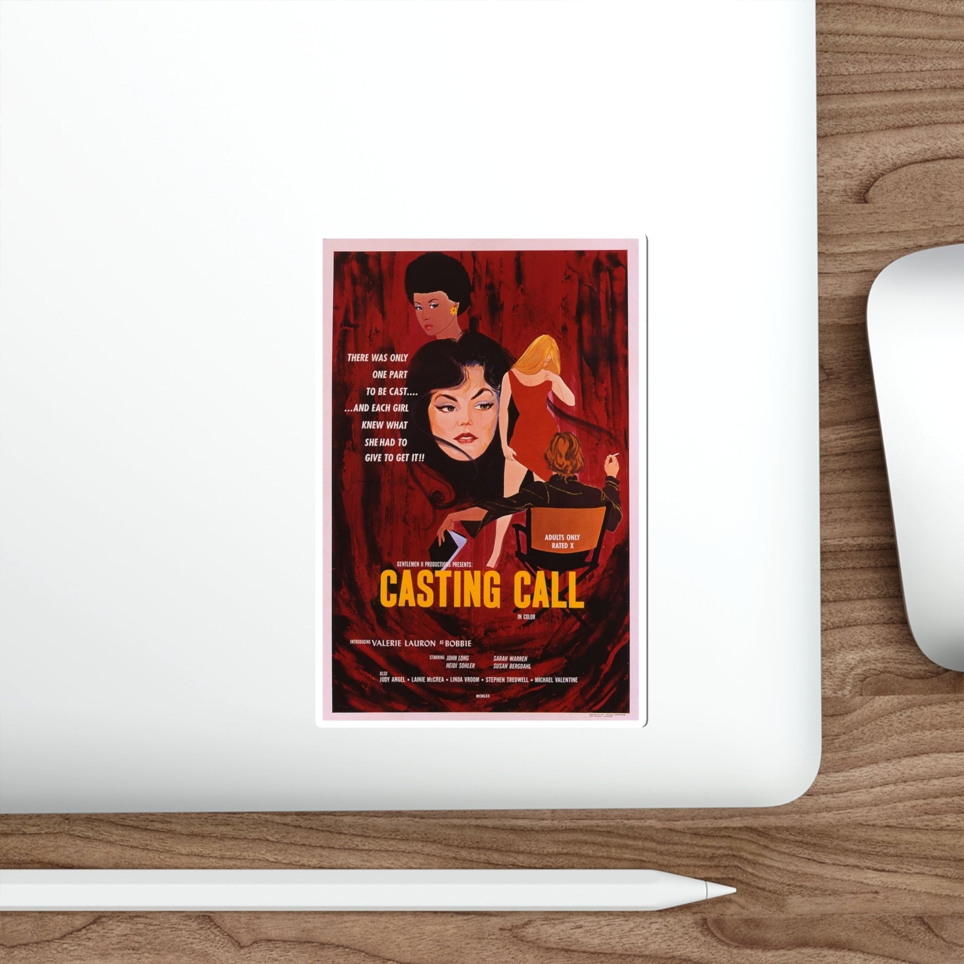 CASTING CALL 1971 Movie Poster STICKER Vinyl Die-Cut Decal-The Sticker Space