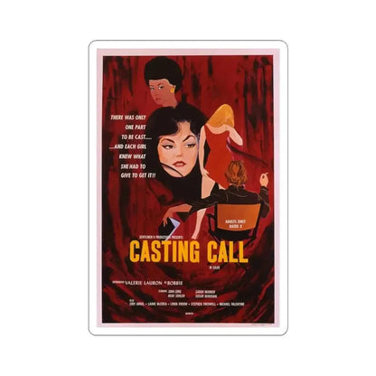 CASTING CALL 1971 Movie Poster - STICKER Vinyl Kiss-Cut Decal 4 Inch White - The Sticker Space