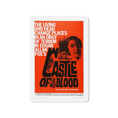 CASTLE OF BLOOD 1964 Movie Poster - Die-Cut Magnet-3" x 3"-The Sticker Space