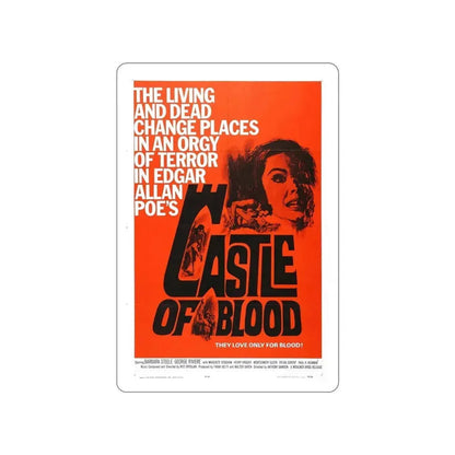 CASTLE OF BLOOD 1964 Movie Poster STICKER Vinyl Die-Cut Decal 4 Inch - The Sticker Space