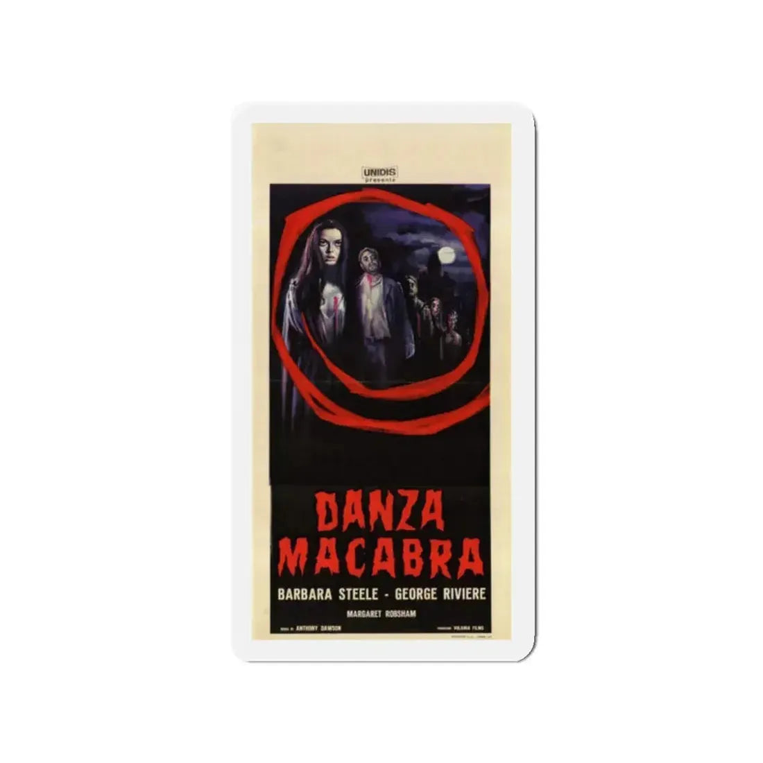 CASTLE OF BLOOD (ITALIAN) 1964 Movie Poster - Refrigerator Magnet 2 Inch - The Sticker Space