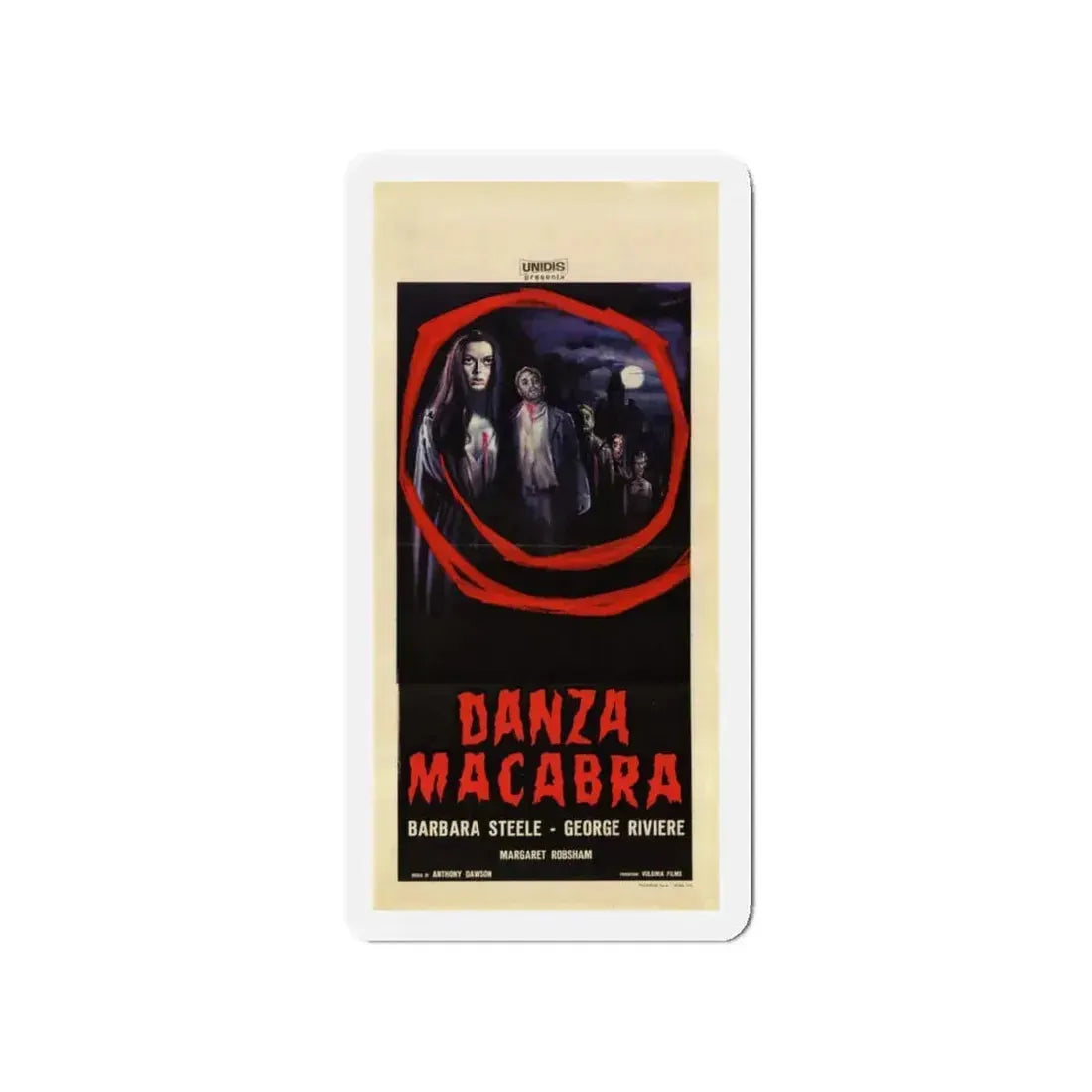 CASTLE OF BLOOD (ITALIAN) 1964 Movie Poster - Refrigerator Magnet 4 Inch - The Sticker Space