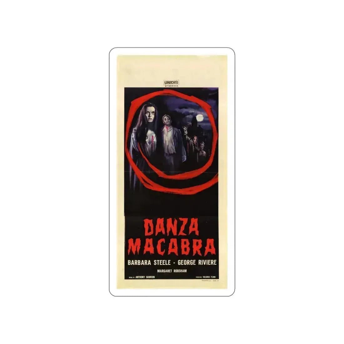 CASTLE OF BLOOD (ITALIAN) 1964 Movie Poster STICKER Vinyl Die-Cut Decal 5 Inch - The Sticker Space