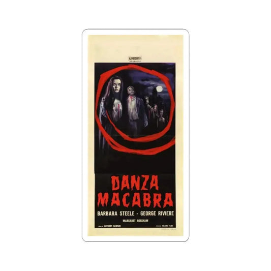 CASTLE OF BLOOD (ITALIAN) 1964 Movie Poster - STICKER Vinyl Kiss-Cut Decal 2 Inch White - The Sticker Space