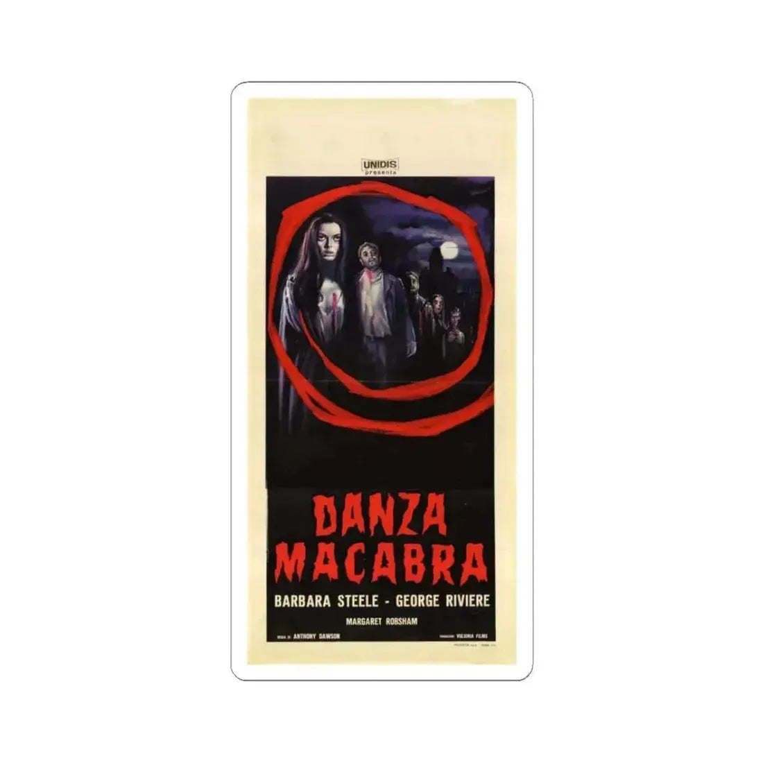 CASTLE OF BLOOD (ITALIAN) 1964 Movie Poster - STICKER Vinyl Kiss-Cut Decal 3 Inch White - The Sticker Space