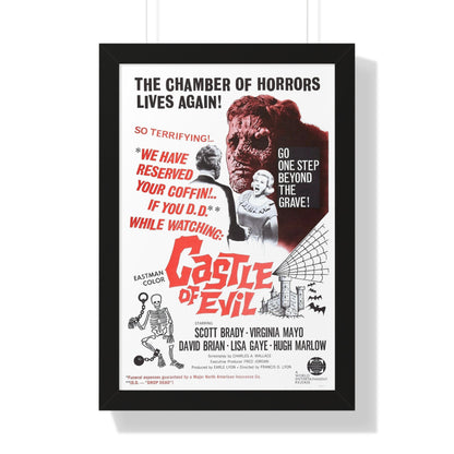 CASTLE OF EVIL 1966 - Framed Movie Poster-16″ x 24″-The Sticker Space