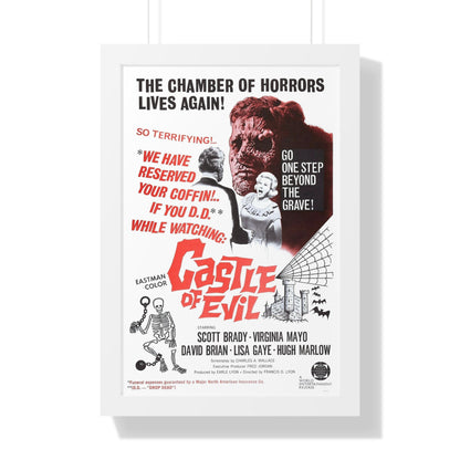 CASTLE OF EVIL 1966 - Framed Movie Poster-16″ x 24″-The Sticker Space