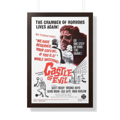 CASTLE OF EVIL 1966 - Framed Movie Poster-20" x 30"-The Sticker Space