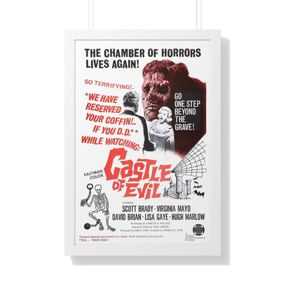 CASTLE OF EVIL 1966 - Framed Movie Poster-20" x 30"-The Sticker Space