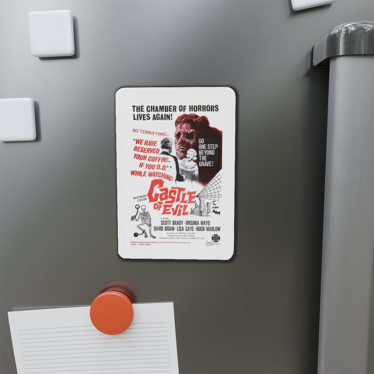 CASTLE OF EVIL 1966 Movie Poster - Die-Cut Magnet-The Sticker Space