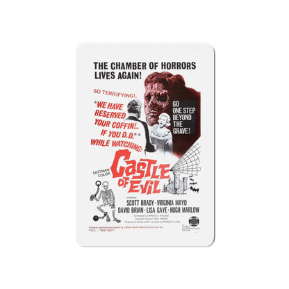 CASTLE OF EVIL 1966 Movie Poster - Die-Cut Magnet-6 × 6"-The Sticker Space