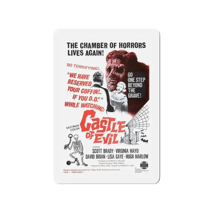 CASTLE OF EVIL 1966 Movie Poster - Refrigerator Magnet 3 Inch - The Sticker Space