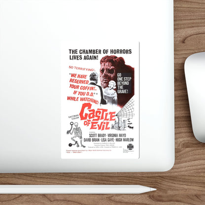 CASTLE OF EVIL 1966 Movie Poster STICKER Vinyl Die-Cut Decal-The Sticker Space