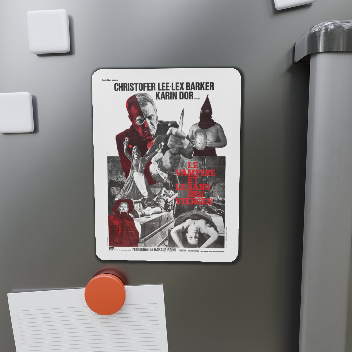 CASTLE OF THE WALKING DEAD (THE TORTURE CHAMBER OF DR SADISM, THE SNAKE PIT AND THE PENDULUM, BLOOD DEMON) 1967 Movie Poster - Die-Cut Magnet-The Sticker Space